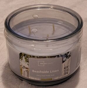NEW! Mainstays Beachside Linen Candle 11.5oz